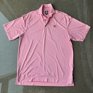 Footjoy FJ Men’s pink striped golf polo size M from Baltusrol Golf Club in NJ